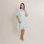 VESTIDO CORTO CELESTE