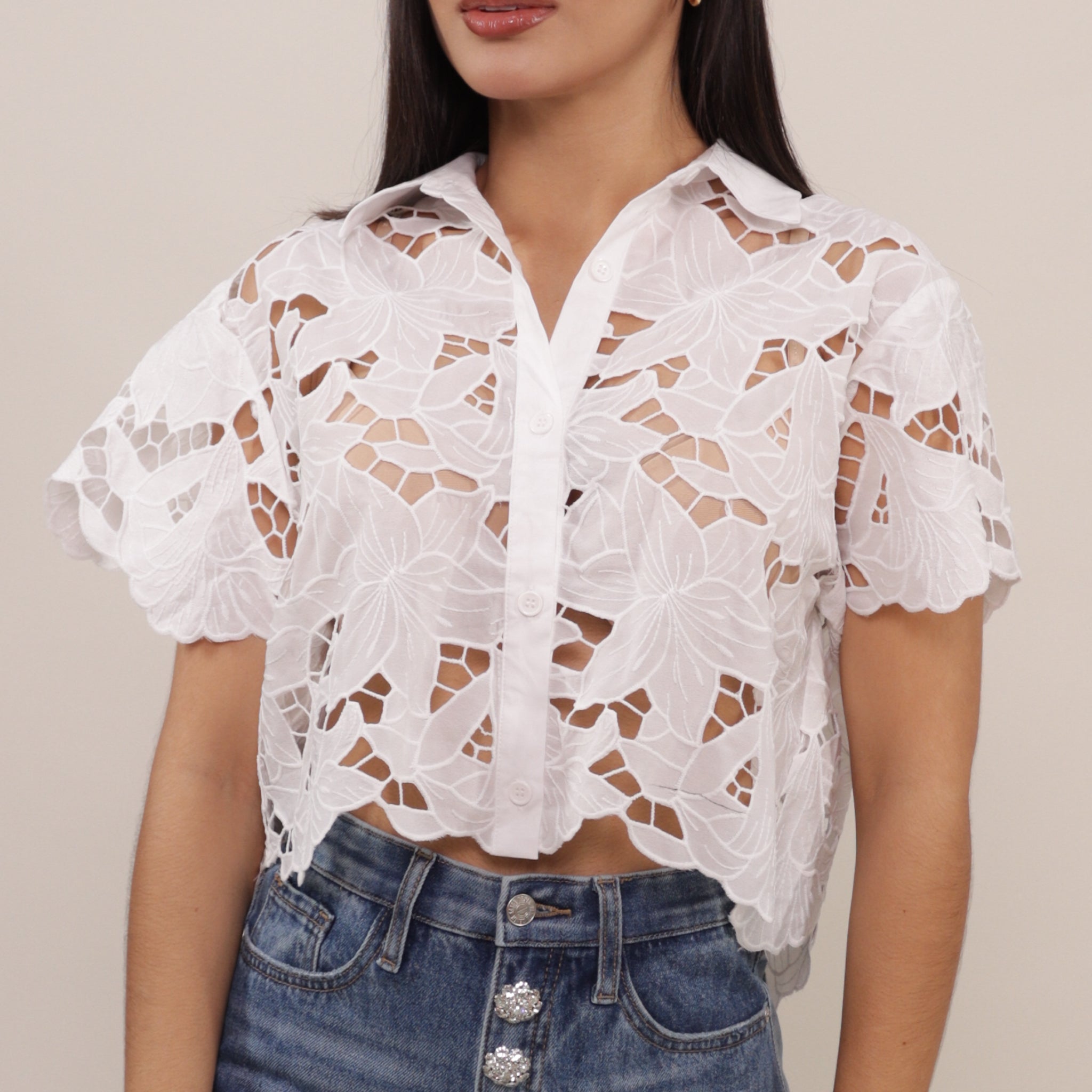 BLUSA CROP BLANCA